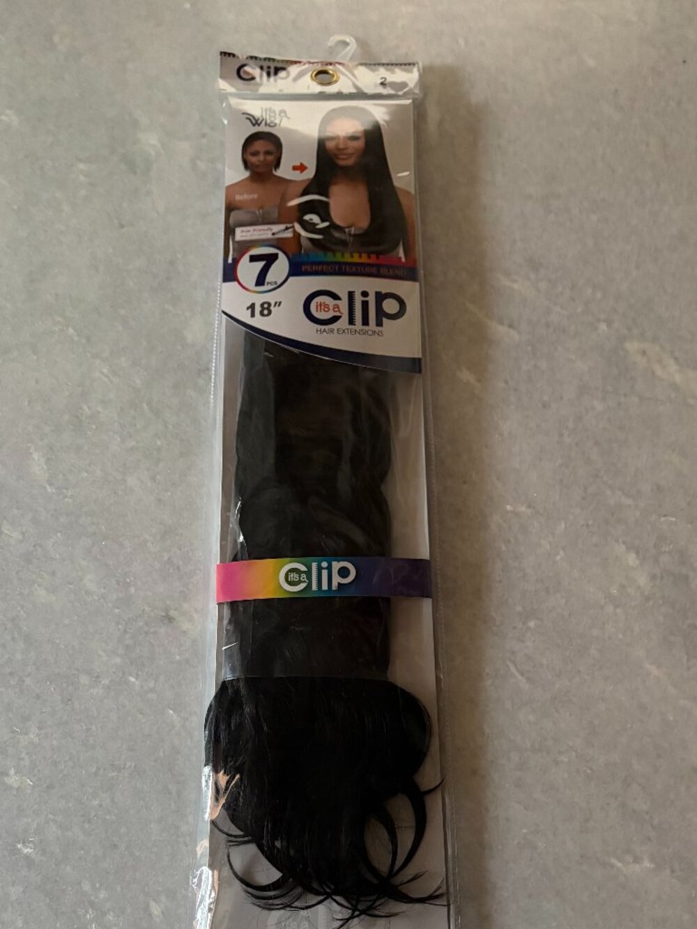 It’s a Clip - Clip-In Body Extensions 18" Synthetic Hair 18" 7 pieces